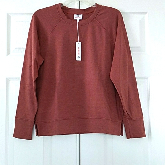 Sundry | Tops | Sundry Rust Long Raglan Sleeve Sweatshirt | Poshmark